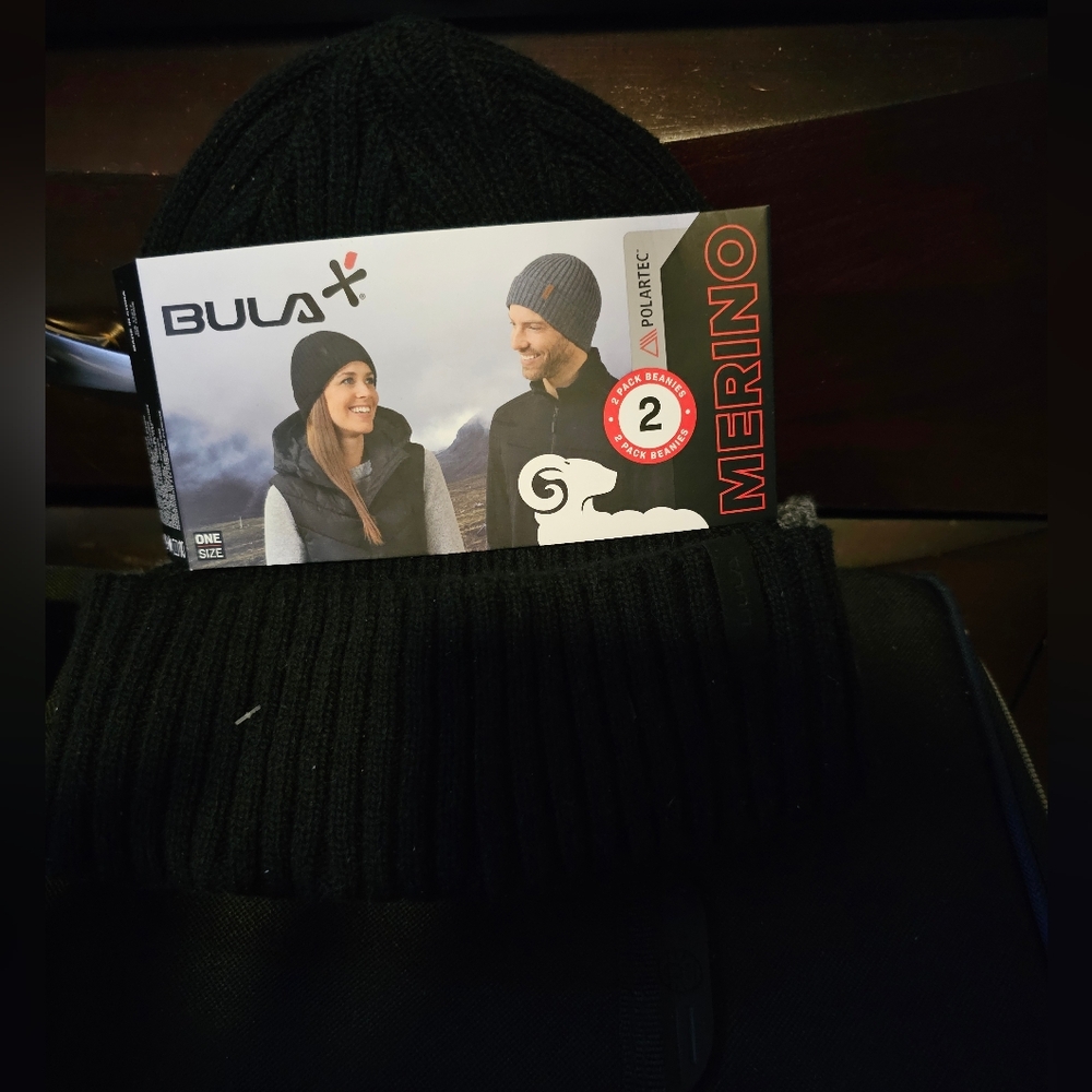 Bula Unisex Merino Wool Blend Beanie, 2-pk One Sz